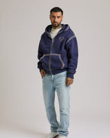 SUPER QT BOXY ZIP UP HOODIE - ECLIPSE