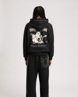 SUPER T BOXY ZIP UP - JET BLACK