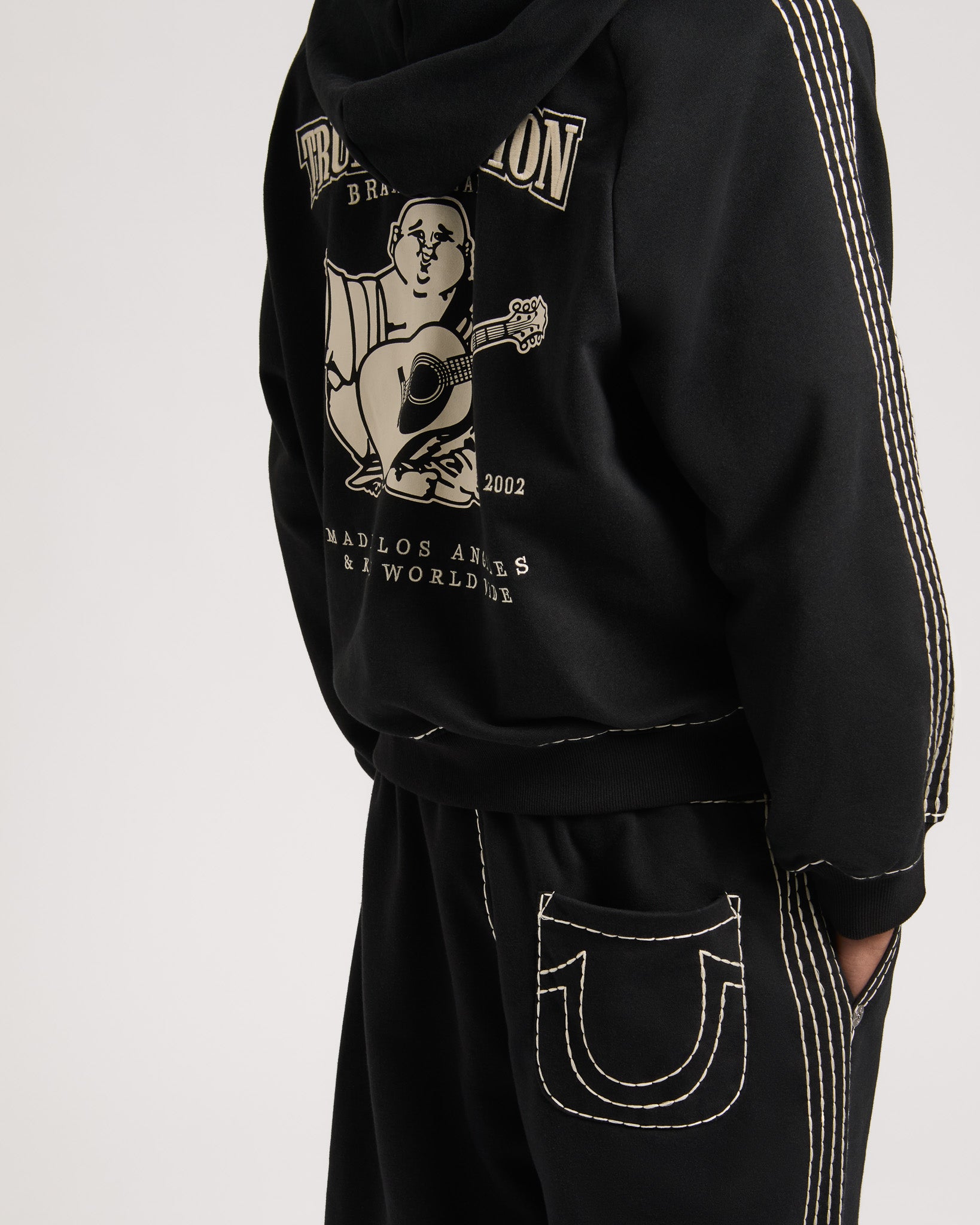 SUPER T BOXY ZIP UP - JET BLACK
