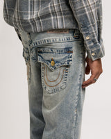 RICKY BIG T FLAP 34IN - PLAYMAKER FADED INDIGO LT WASH