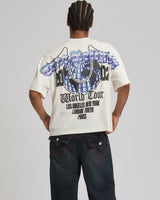 CHROME LOGO BOXY TEE - WINTER WHITE