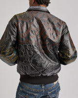 TR TROPHY RETRO BOMBER JACKET - JET BLACK