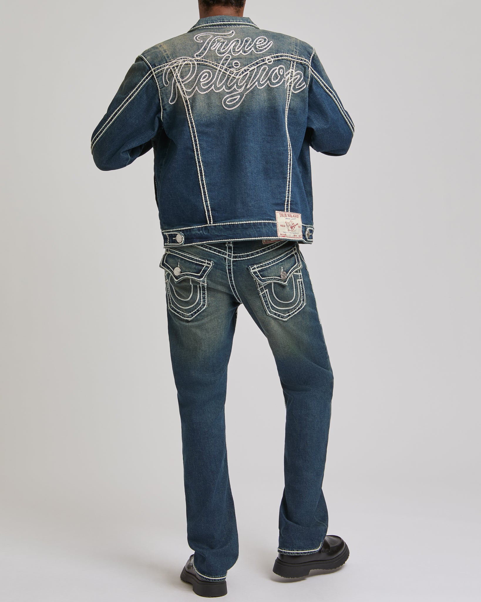 RICKY ROPE STITCH FLAP 34IN - DENIM DUSTSTROM DARK WASH