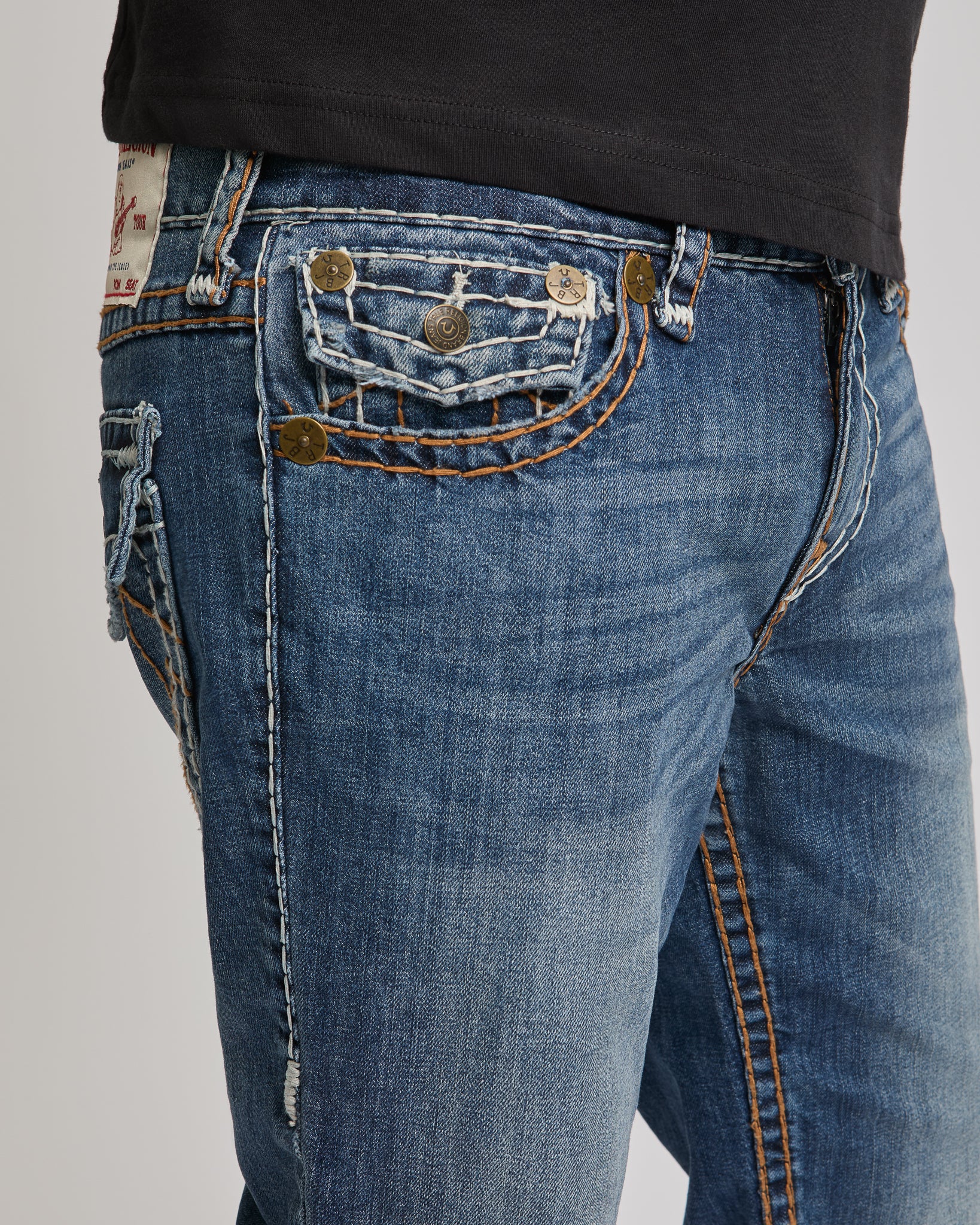 RICKY SUPER T FLAP 34 IN - CITY WEST FADE DARK WASH