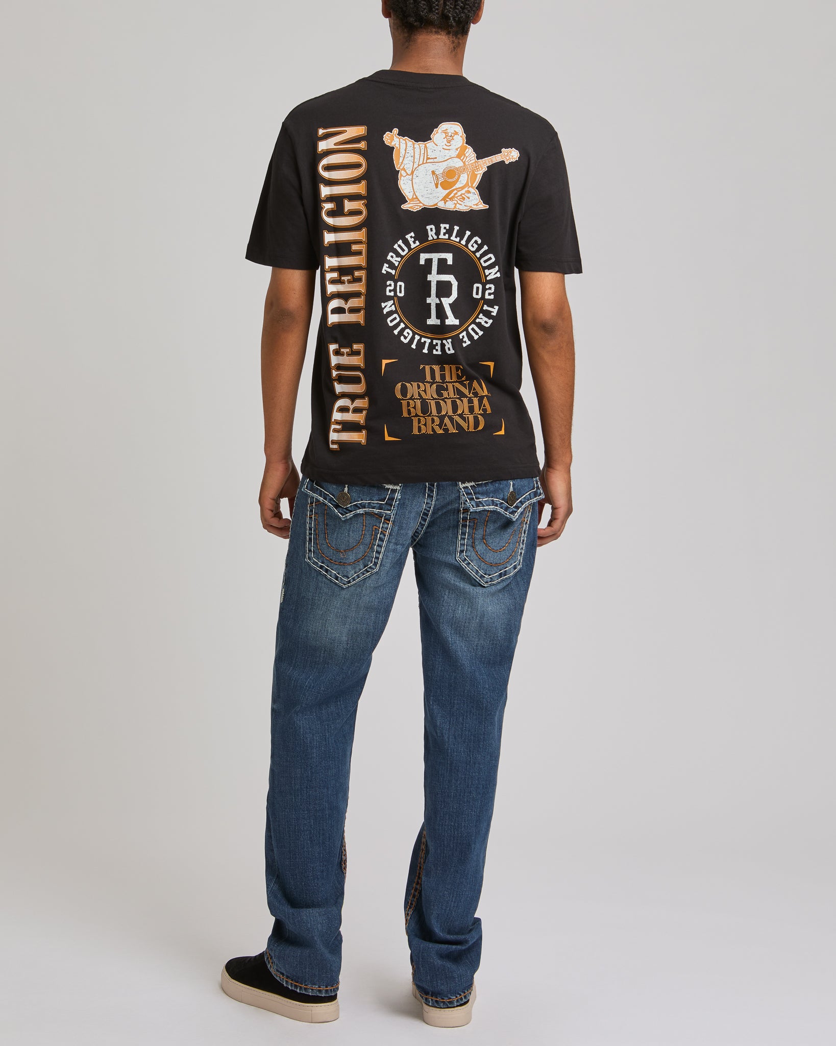 SS STACKED LOGO TEE - JET BLACK