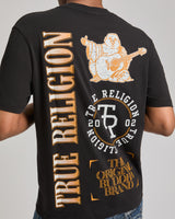 SS STACKED LOGO TEE - JET BLACK