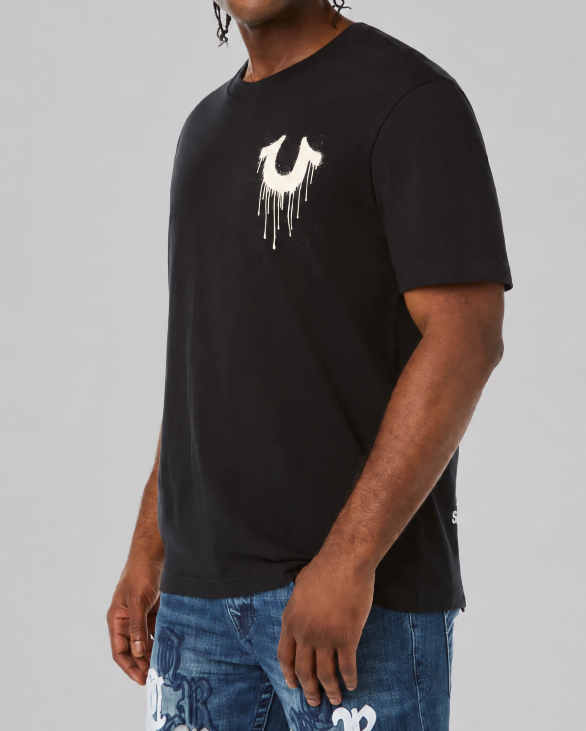 SS DRIPPY HORSESHOE TEE - JET BLACK