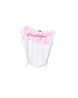 ONE SHOULDER RUCHED TOP - OPTIC WHITE