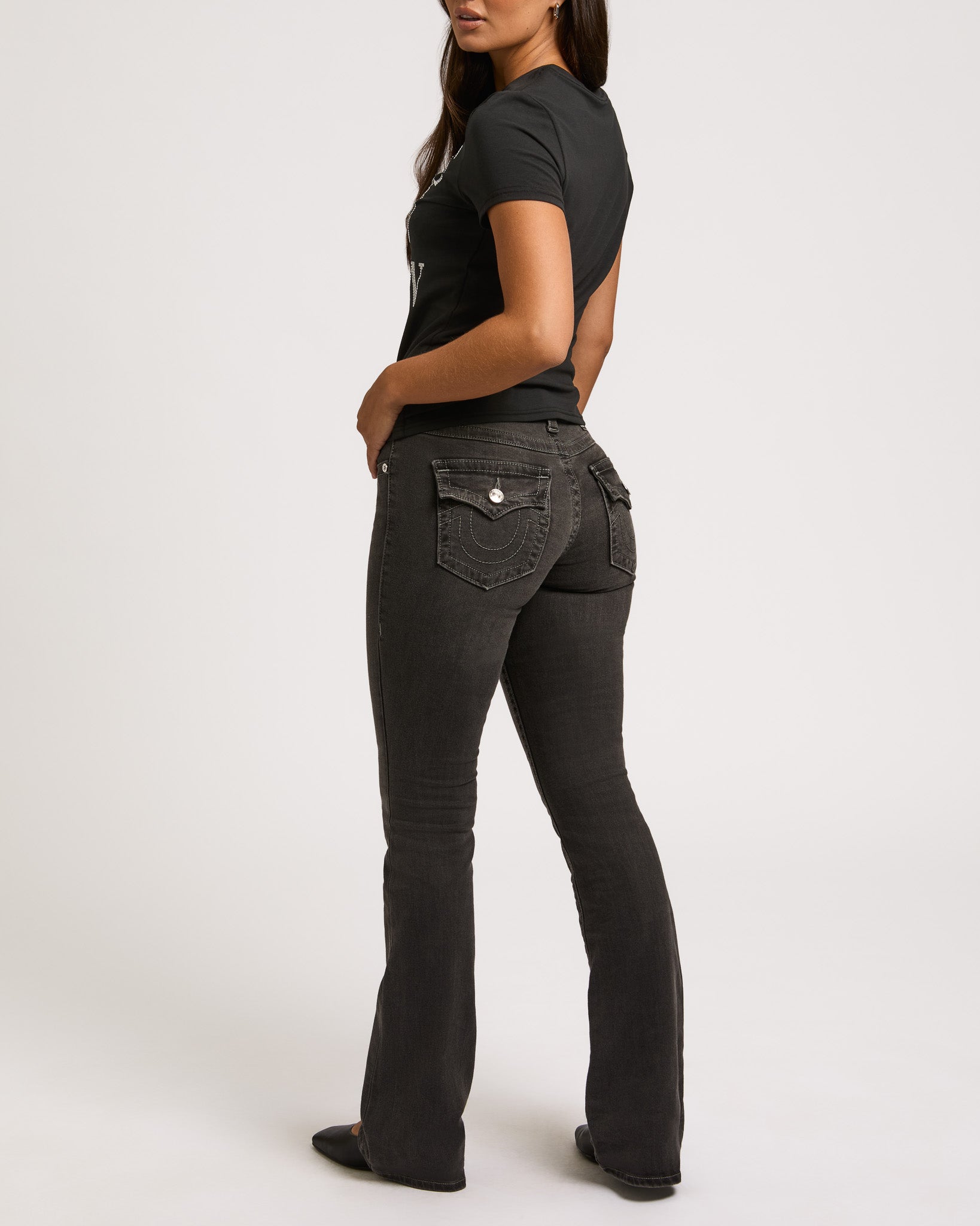 BECCA BOOTCUT FLAP - CHARCOAL