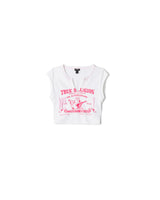 CONTRST STITCH BUDDHA V NOTCH - WHITE