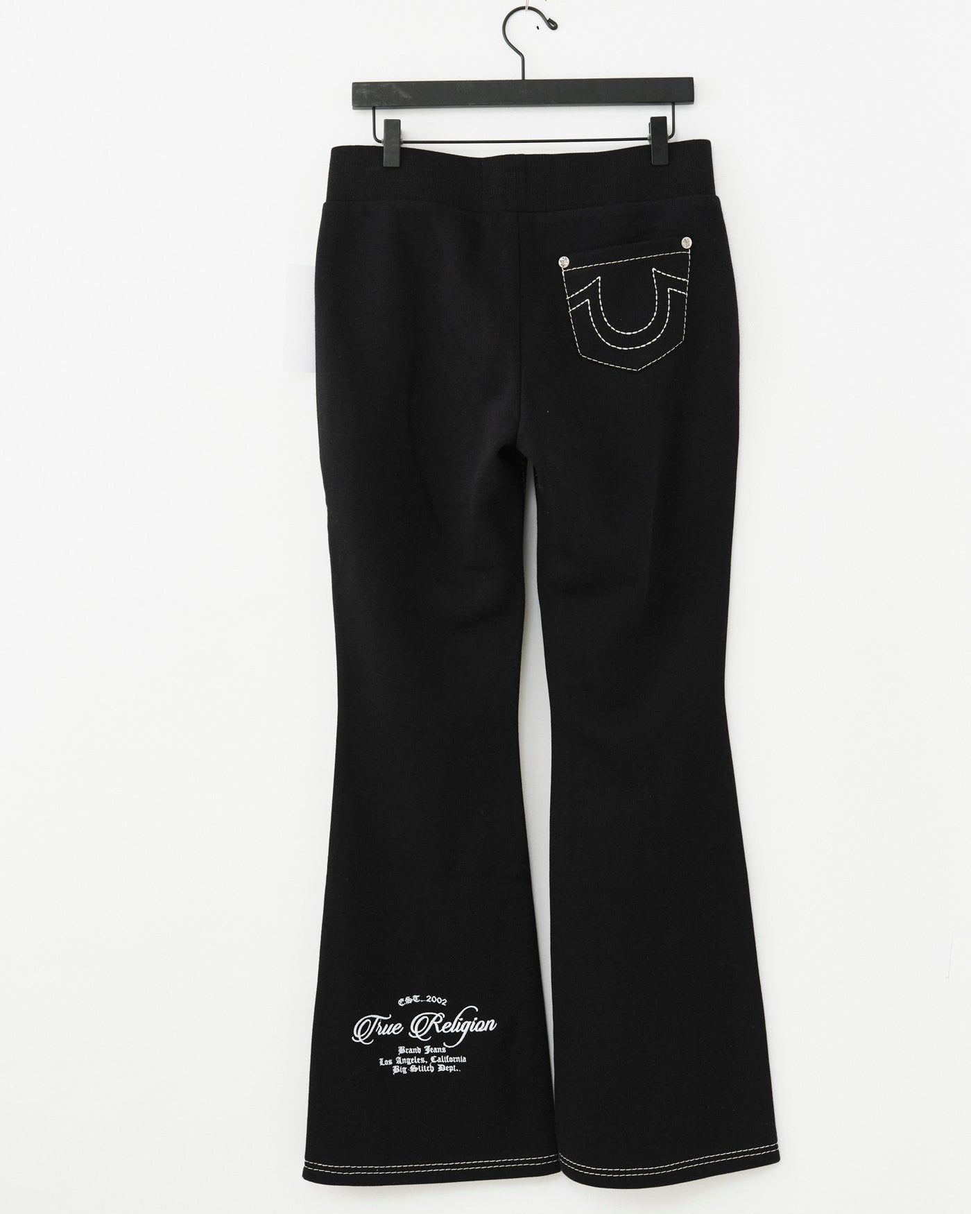 EMBROIDERED MR BIG T BOOTCUT - JET BLACK