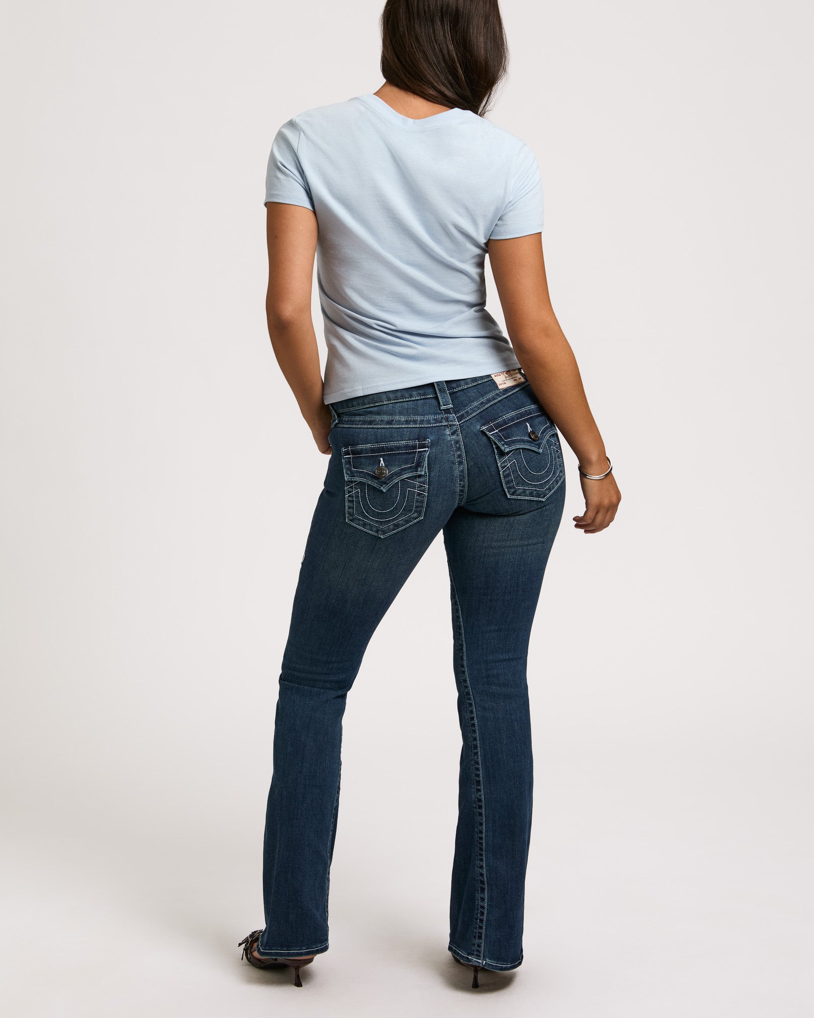 CRYSTAL CLASSIC CREW NECK TEE - CASHMERE BLUE