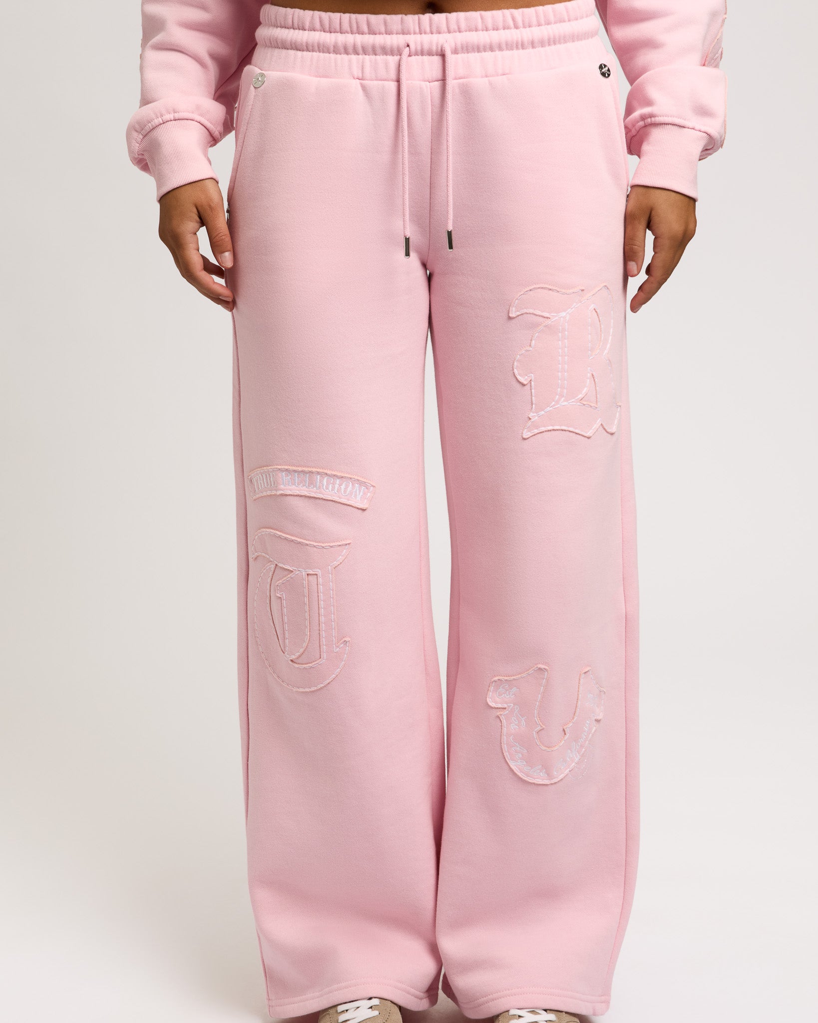 BRANDED APPLIQUE WIDE LEG PANT - FAIRYTALE