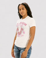 CRYSTAL HS CREW NECK TEE - OPTIC WHITE