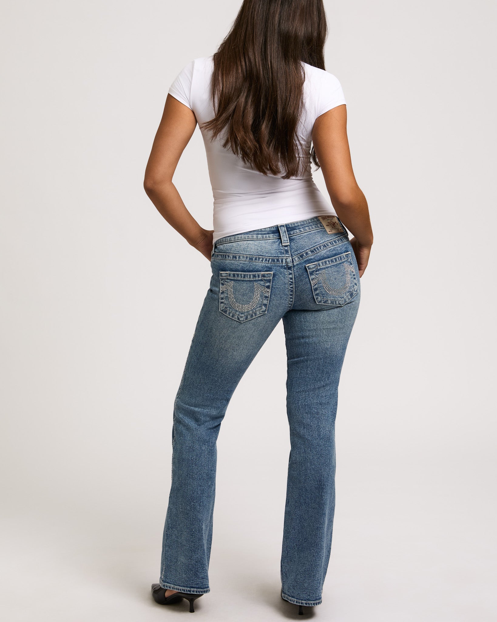 CRYSTAL BECCA LOW RISE BOOTCUT - MEDIUM WASH