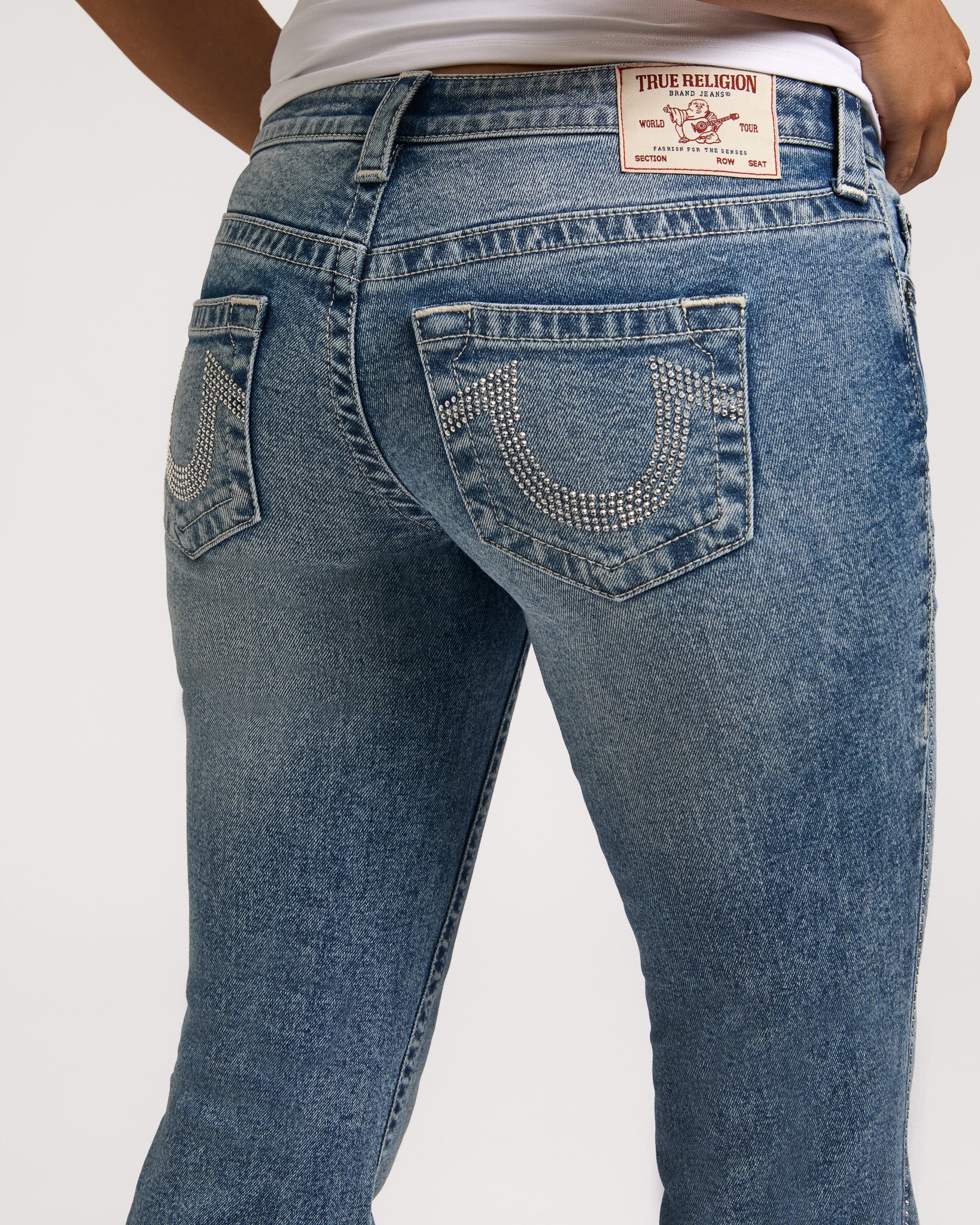 CRYSTAL BECCA LOW RISE BOOTCUT - MEDIUM WASH