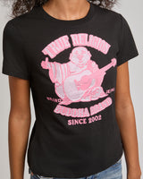 CRYSTAL HERITAGE CREW NECK TEE - JET BLACK