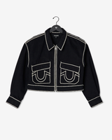 ROPESTITCH DENIM JACKET - 2SB BLACK RINSE