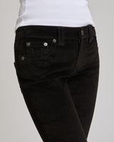 BABY CORD BECCA MR BOOTCUT - JET BLACK