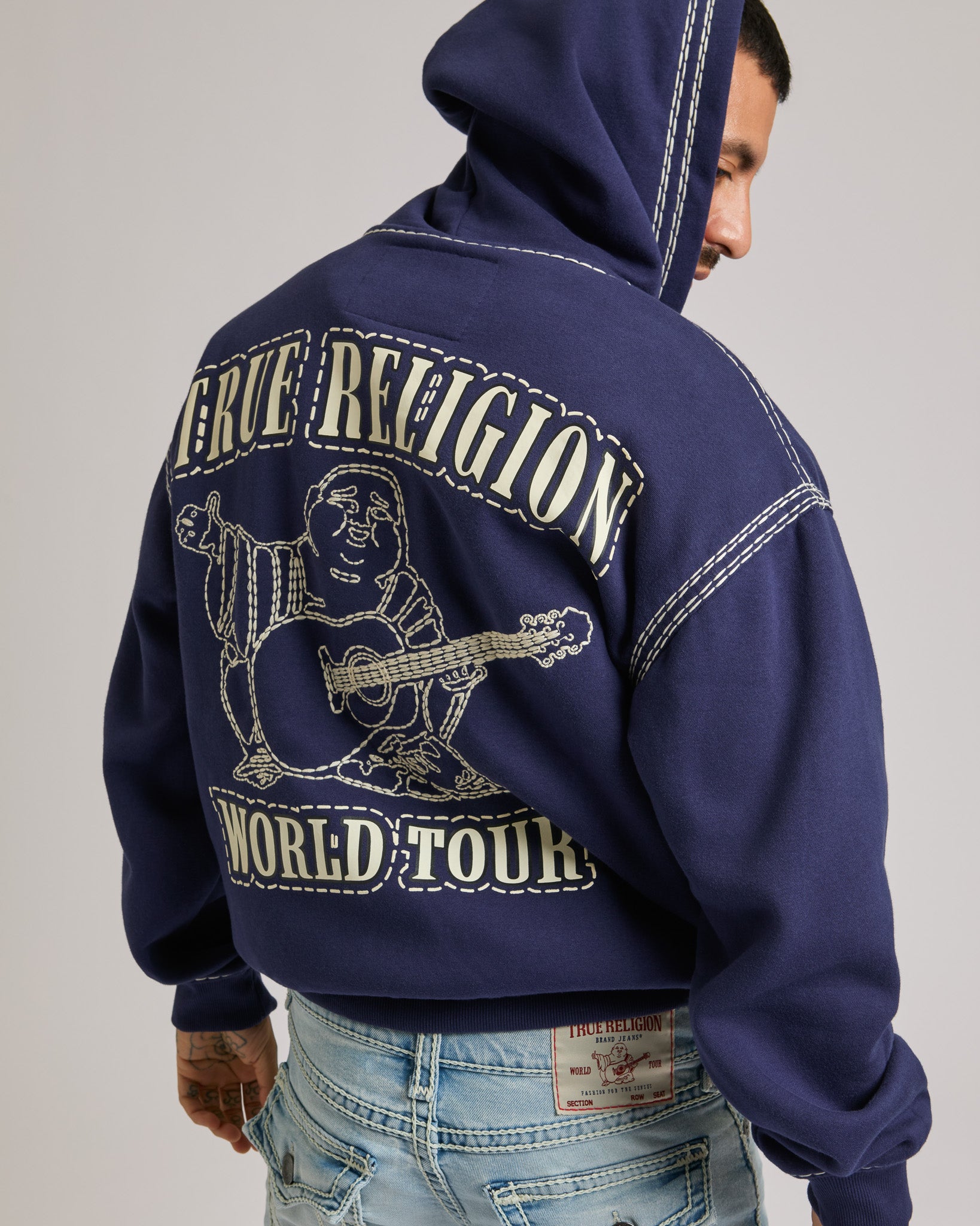 SUPER QT BOXY ZIP UP HOODIE - ECLIPSE