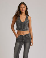 ZIP FRONT TOP BIG T - TRANQUIL DREAM