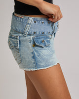 WIDE BELT JOEY LR SHORT FLAP - FRECKLE WAVE