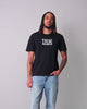 SS WAVY LOGO BUDDHA FACE TEE - JET BLACK