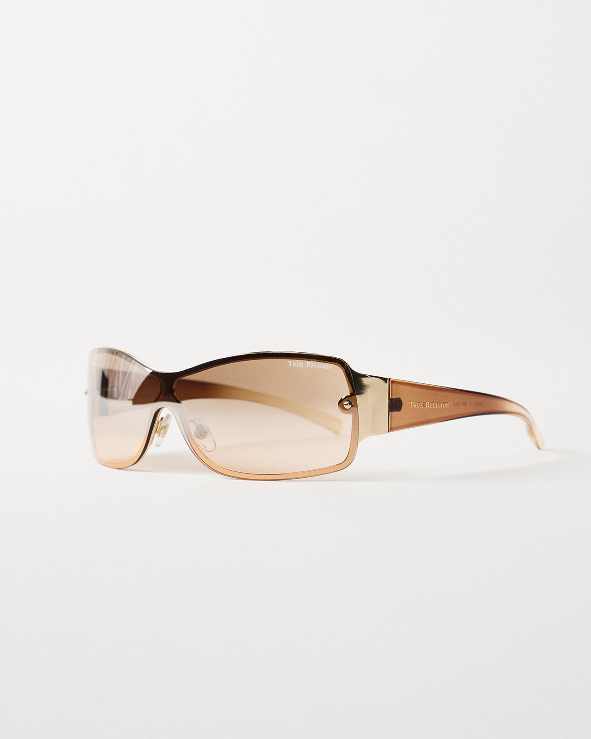 SLEEK SHEILD SUNGLASSES - CHESTNUT