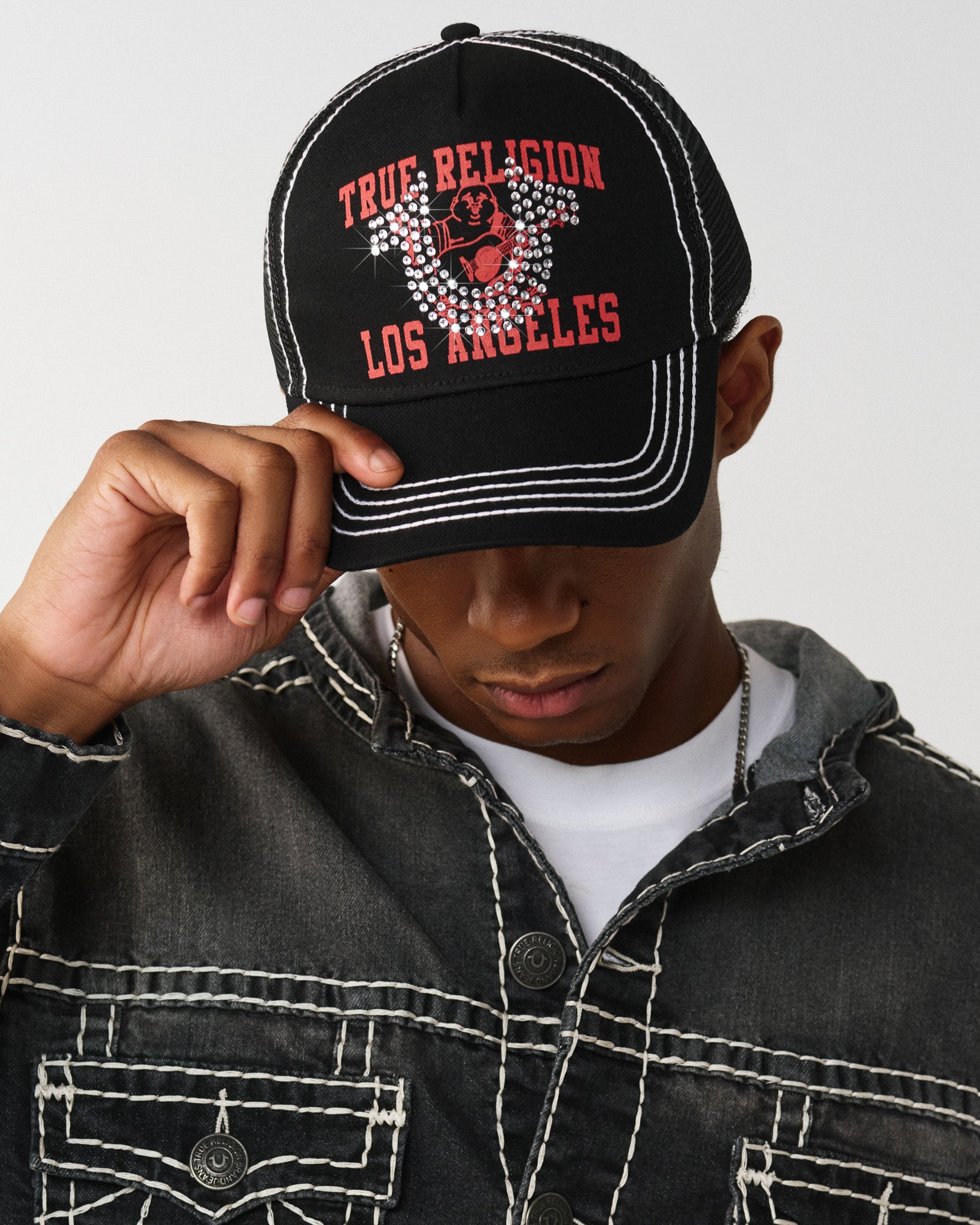 CRYSTAL HS TRUCKER - JET BLACK