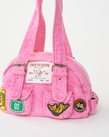 TRUE PATCH HANDBAG - DULL PINK