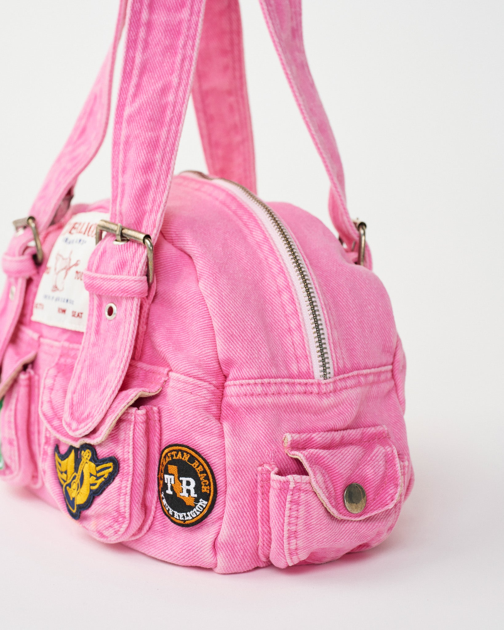 TRUE PATCH HANDBAG - DULL PINK