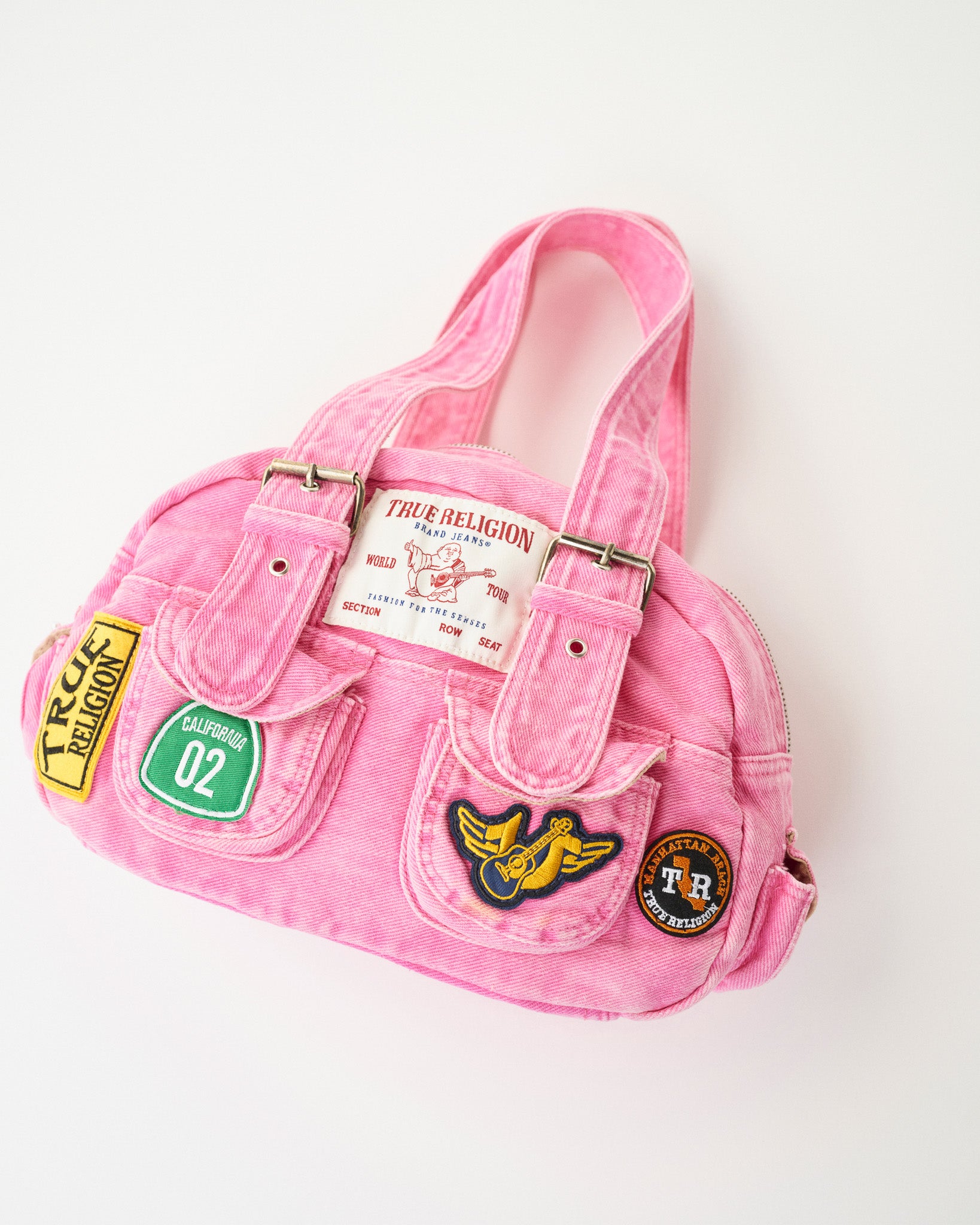 TRUE PATCH HANDBAG - DULL PINK